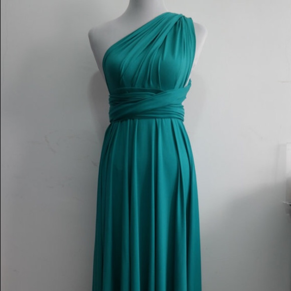 Teal Full-Length Infinity Gown